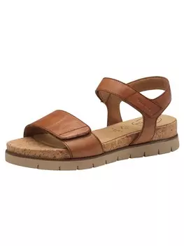 Сандалии на плоской подошве Tamaris, цвет cognac nappa
