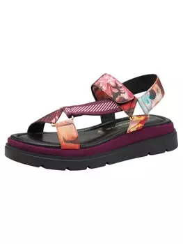 Сандалии на плоской подошве Tamaris, цвет dark pink comb