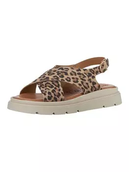Сандалии на плоской подошве Tamaris, цвет leopard