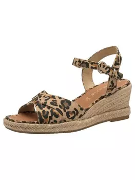 Сандалии на плоской подошве Tamaris, цвет leopard