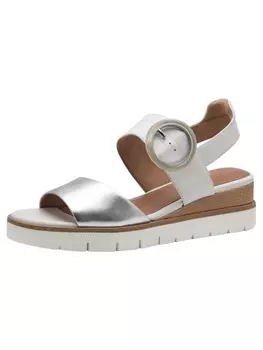Сандалии на плоской подошве Tamaris, цвет white/silver