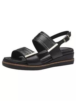 Сандалии на плоской подошве Tamaris Pure Relax Sandalette, цвет black/gold