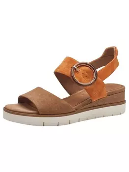 Сандалии на плоской подошве Tamaris Sandalette, цвет camel comb