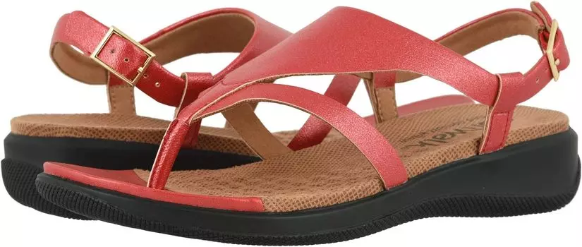Сандалии на плоской подошве Temara SoftWalk, цвет Red Pearlized