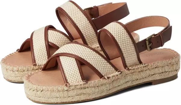 Сандалии на плоской подошве The Julie Espadrille Sandal Madewell, цвет Rich Brown Multi
