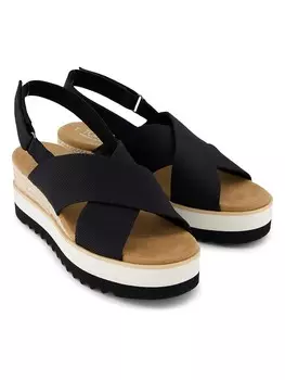 Сандалии на плоской подошве TOMS Keilsandaletten, черный