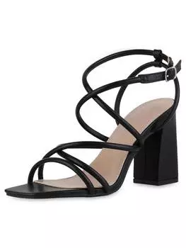 Сандалии на плоской подошве VAN HILL, черный