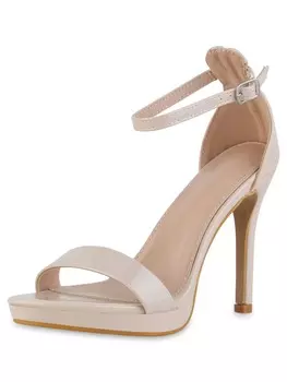 Сандалии на плоской подошве VAN HILL, цвет beige lack