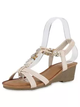 Сандалии на плоской подошве VAN HILL Keilsandaletten Natalie, бежевый