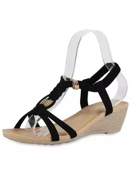 Сандалии на плоской подошве VAN HILL Keilsandaletten Scarlett, черный