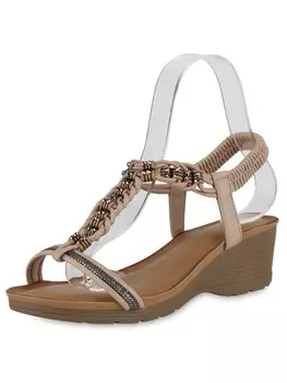 Сандалии на плоской подошве VAN HILL Keilsandaletten Emma, хаки