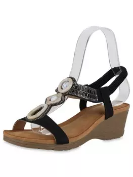 Сандалии на плоской подошве VAN HILL Keilsandaletten Ella, черный