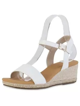 Сандалии на плоской подошве VAN HILL Keilsandaletten Eleanor, белый