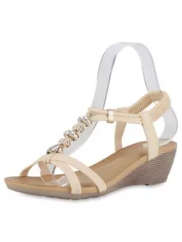 Сандалии на плоской подошве VAN HILL Keilsandaletten Grace, бежевый