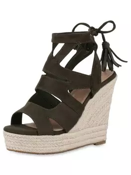 Сандалии на плоской подошве VAN HILL Keilsandaletten Ashley, цвет olivgrn