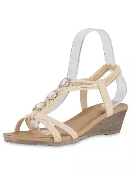 Сандалии на плоской подошве VAN HILL Keilsandaletten Alexandra, бежевый