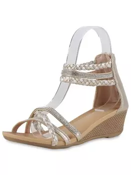 Сандалии на плоской подошве VAN HILL Keilsandaletten Ann, золотой