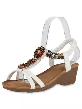 Сандалии на плоской подошве VAN HILL Keilsandaletten Amelia, белый