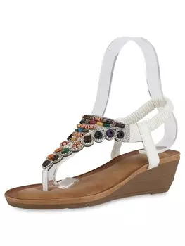 Сандалии на плоской подошве VAN HILL Keilsandaletten Allison, белый