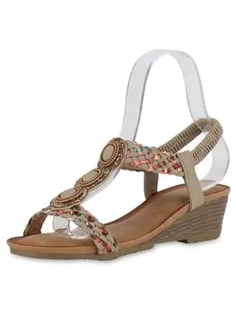 Сандалии на плоской подошве VAN HILL Keilsandaletten Evelyn, хаки