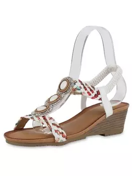 Сандалии на плоской подошве VAN HILL Keilsandaletten Evelyn, белый