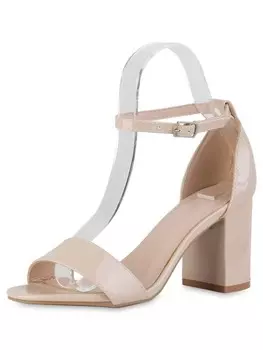 Сандалии на плоской подошве VAN HILL Klassische Sandaletten Amelia, цвет beige lack