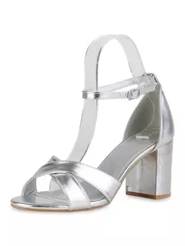 Сандалии на плоской подошве VAN HILL Klassische Sandaletten Elizabeth, серебряный