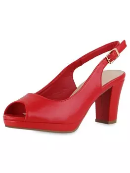 Сандалии на плоской подошве VAN HILL, красный