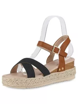 Сандалии на плоской подошве VAN HILL Plateau Sandaletten Eleanor, черный