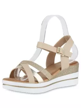 Сандалии на плоской подошве VAN HILL Plateau Sandaletten Chloe, бежевый