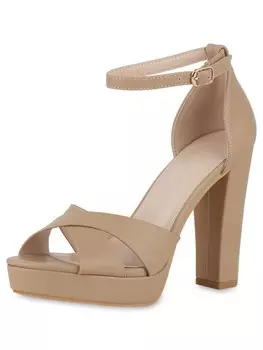 Сандалии на плоской подошве VAN HILL Plateau Sandaletten Ashley, цвет nude