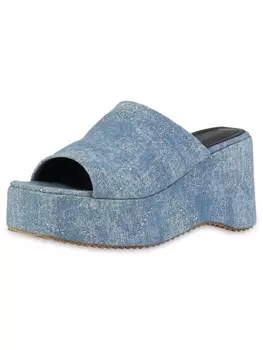 Сандалии на плоской подошве VAN HILL Plateau Sandaletten Allison, цвет blau denim