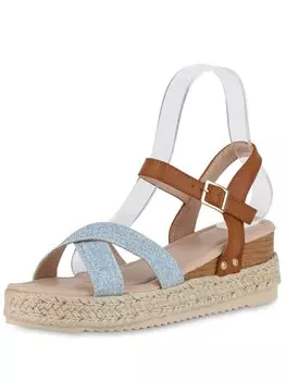 Сандалии на плоской подошве VAN HILL Plateau Sandaletten Eleanor, голубой