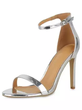 Сандалии на плоской подошве VAN HILL Riemchensandaletten Aurora, серебряный