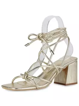 Сандалии на плоской подошве VAN HILL Riemchensandaletten Ella, золотой