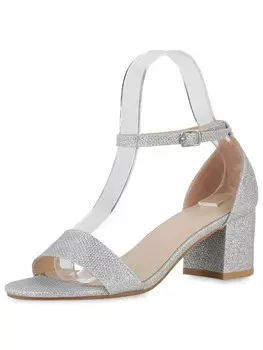 Сандалии на плоской подошве VAN HILL Riemchensandaletten Victoria, серебряный