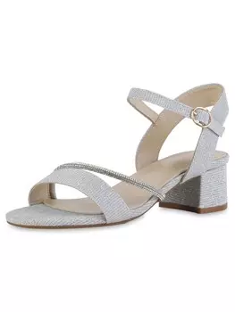 Сандалии на плоской подошве VAN HILL, серебряный