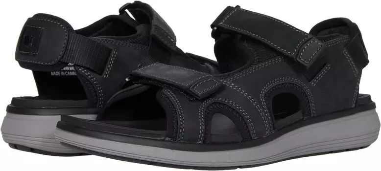 Сандалии на плоской подошве Venture River Sandal Florsheim, цвет Black Crazy Horse