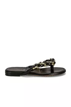 Сандалии на плоской подошве в горошек Bottega Veneta, черный