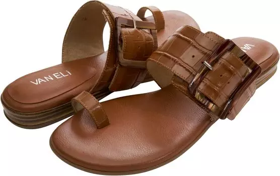 Сандалии на плоской подошве Yada Vaneli, цвет Caramel Ecke Print