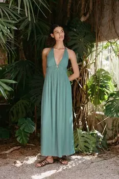 Сандалии на плоской шнуровке с несколькими ремешками ZARA, коричневый