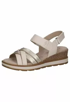 Сандалии на полной подошве Caprice, кремово-белое бедро