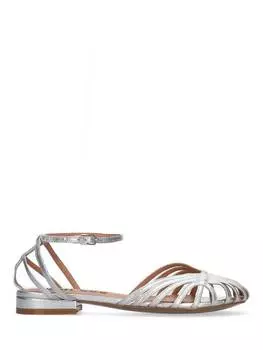 Сандалии на ремешках из металлизированной кожи serabi Bibi Lou, серебряный