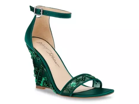 Сандалии на танкетке Betsey Johnson Ivan, темно-зеленый