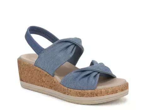 Сандалии на танкетке BZees Riley, синие