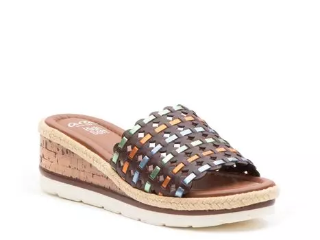 Сандалии на танкетке Calistoga Ara, темно-коричневый