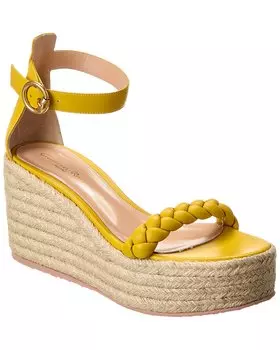 Сандалии на танкетке из кожи Gianvito Rossi Merida 45, желтый
