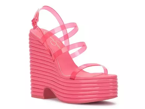 Сандалии на танкетке Jessica Simpson Cholena, коралл