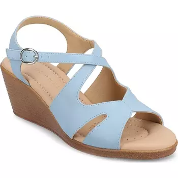 Сандалии на танкетке Kedzie ii от Journee, синего цвета