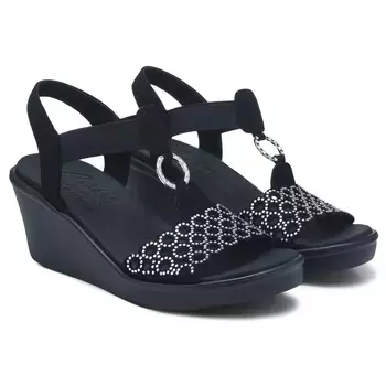 Сандалии на танкетке Rumble on queen b2 Skechers, черный